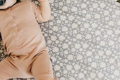 Miniatura 6 de Copper Pearl Sábanas de punto prémium para cuna de bebé para colchones estándar, transpirables y suaves, color encaje