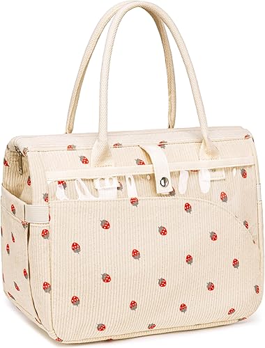 Miniatura 8 de Lonchera térmica para mujer, lonchera grande con aislamiento, lonchera para adultos, cajas reutilizables para mujer, trabajo, picnic, escuela, playa