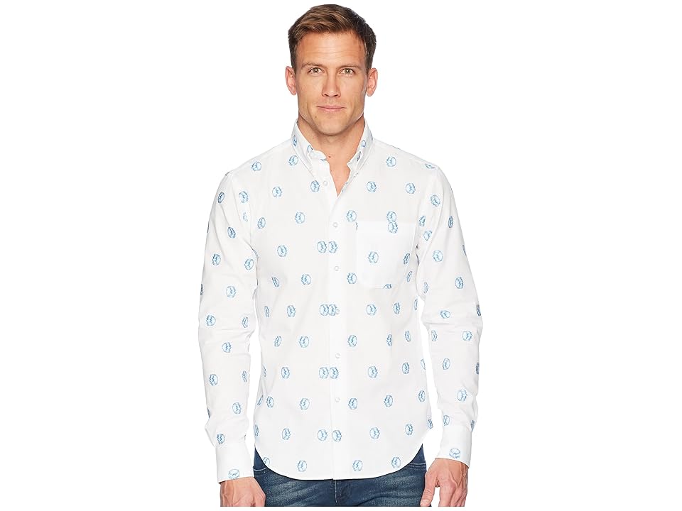 

Naked & Famous Limited Edition Hadouken Jacquard Shirt (White/Blue) Men's Clothing