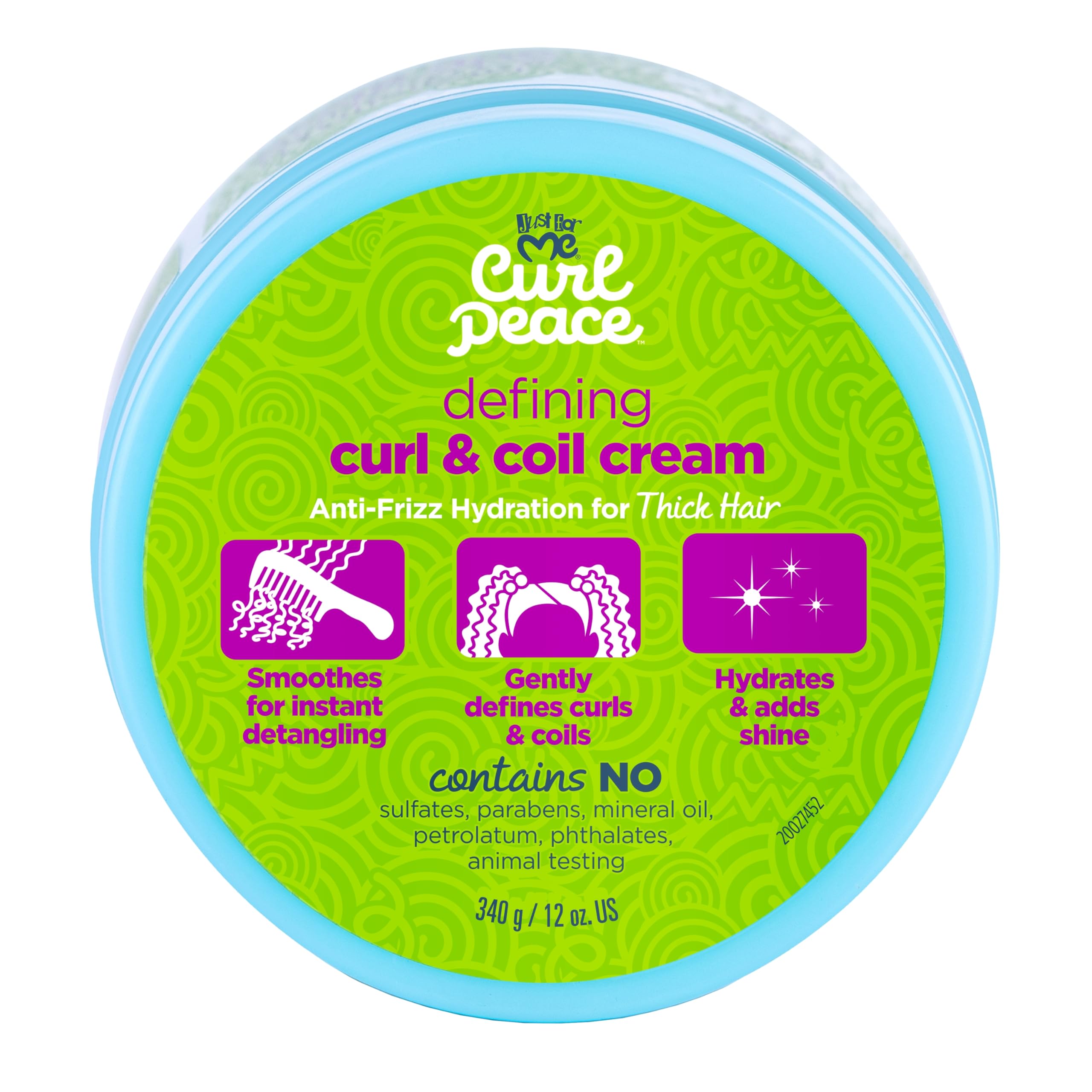 Just For Me Curl Peace Defining Curl & Coil Cream (Pack of 2)