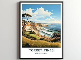 Torrey Pines Travel Print Wall Art Torrey Pines Wall Hanging Home Décor Torrey Pines Art Lovers Golf Course Art Poster