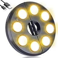 OYOCO Dual-Power Rechargeable Patio Umbrella Light - Cordless Pole Lamp, 3 Brightness Modes, Fits 0.78-1.8in Poles for Backyard & Pool