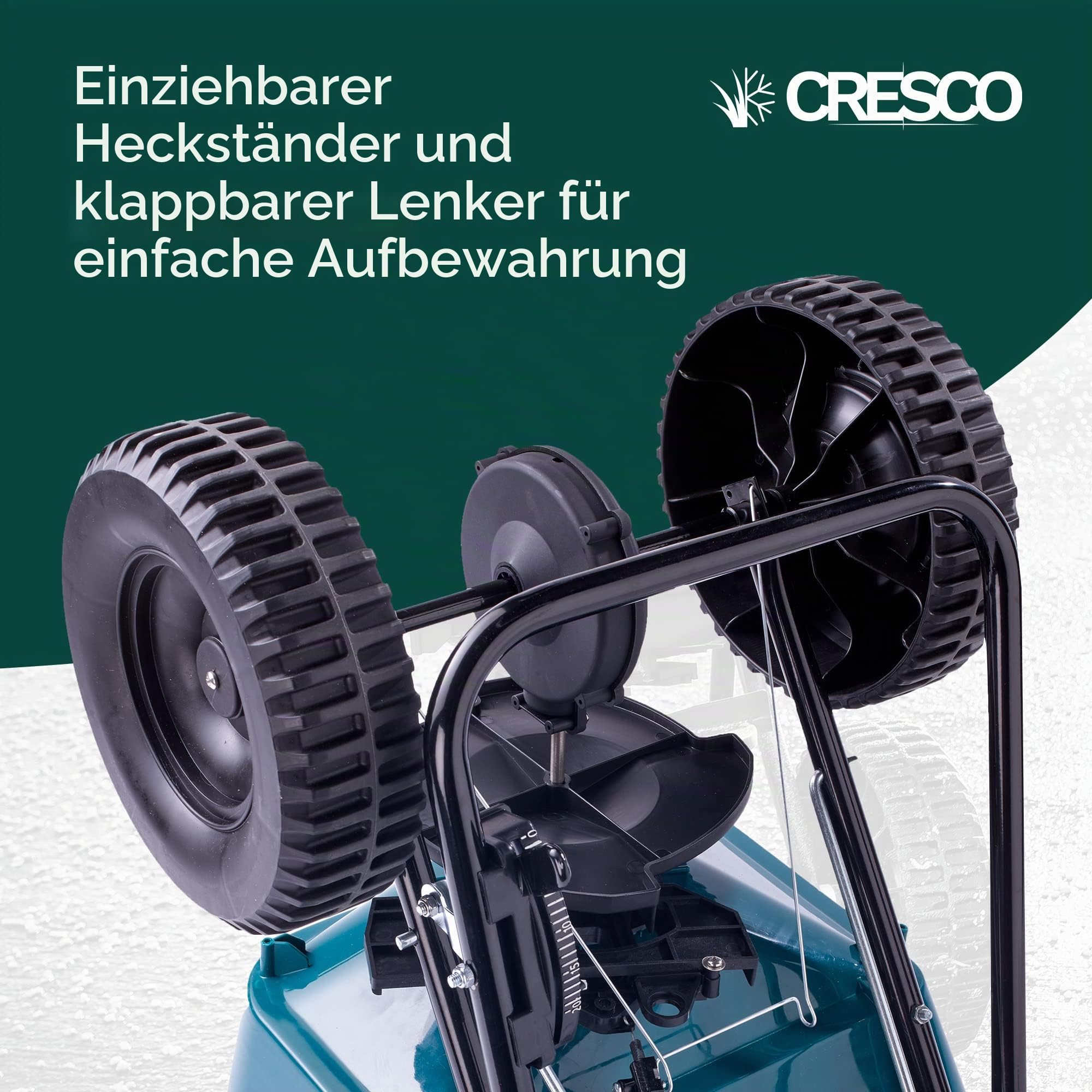 CRESCO 8SW Profi Düngerstreuer & Salzstreuer – Universal Streuwagen für Sommer & Winter – Für Dünger, Rasensaat und Streugut im Winterdienst – Mit speziellem Schieber-System für exakte Dosierung