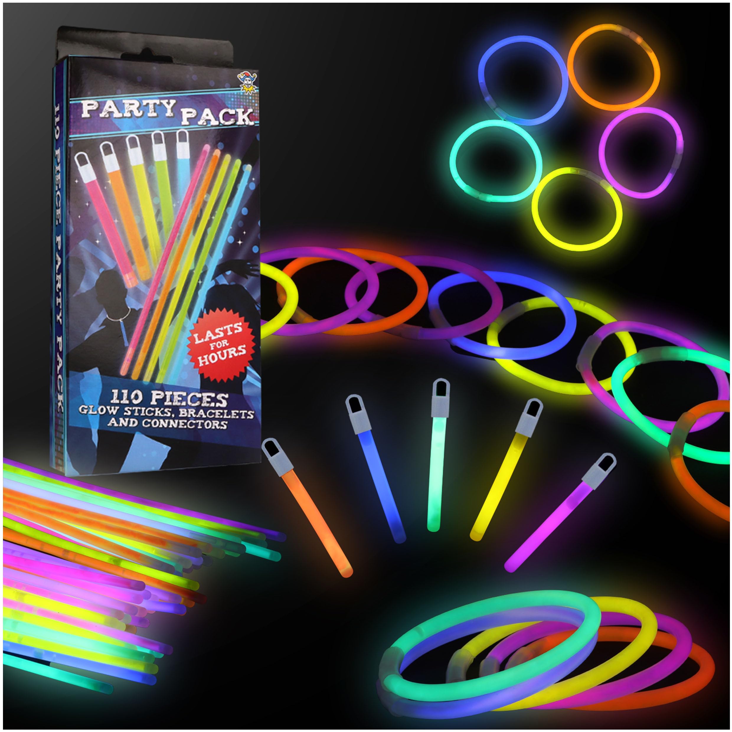 HENBRANDT Ultimate Glow Stick Party Pack 110 PCS