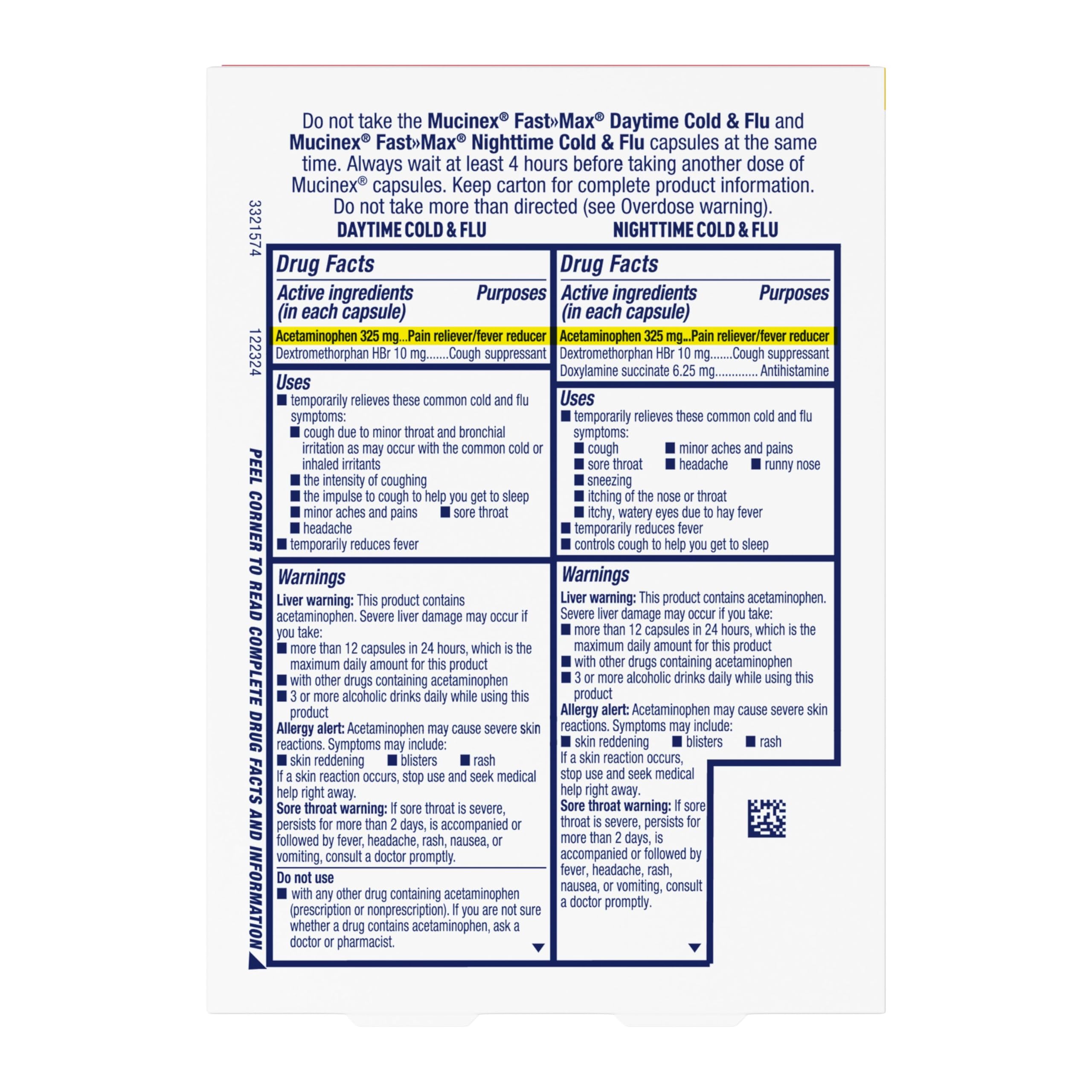 Mucinex Fast-Max Daytime Cold & Flu & Nighttime Cold & Flu, 24 Liquid Gels — Amazon image 10