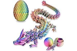 3D Printed Crystal Beast Rainbow Dragon