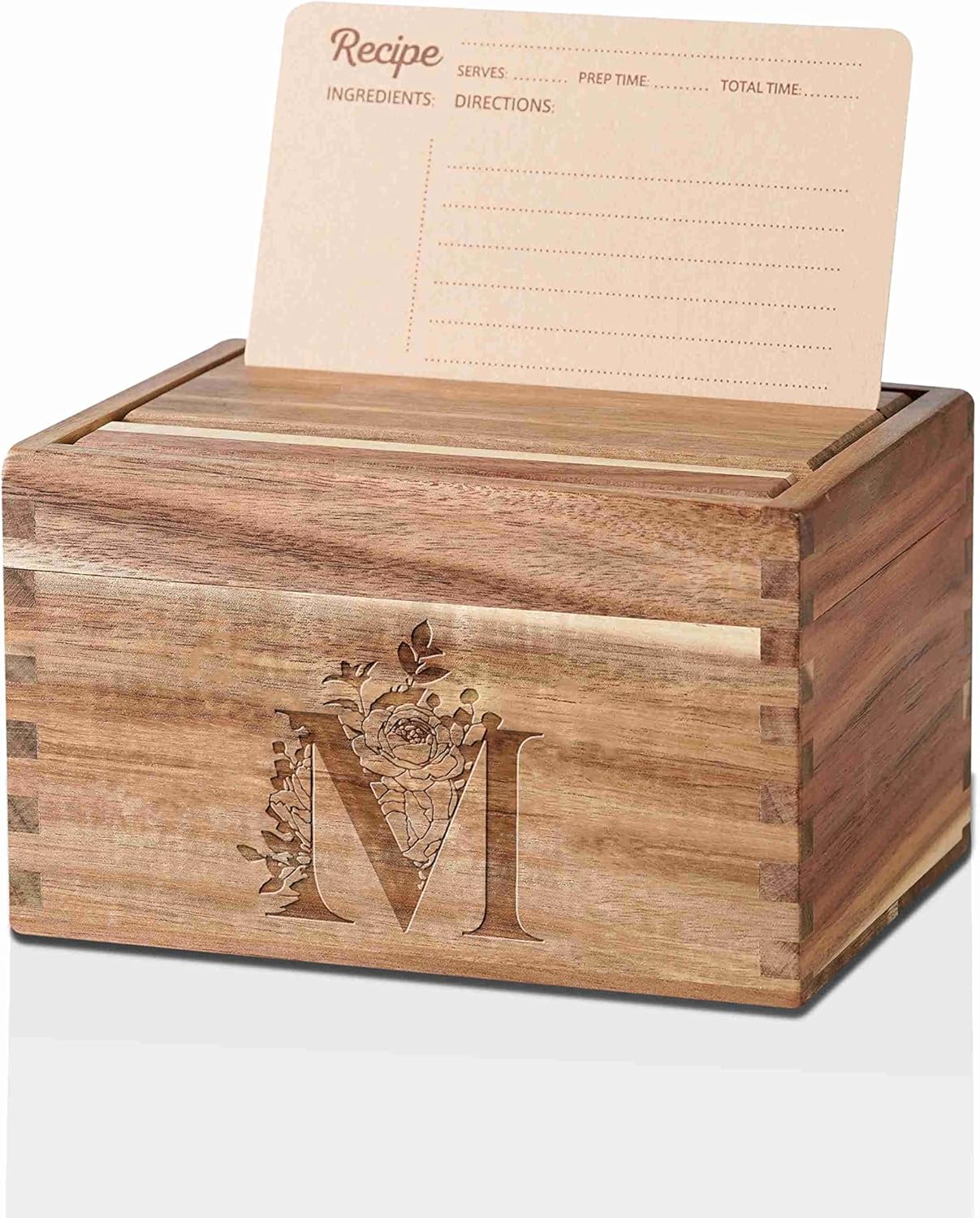 Personalized Gifts Recipe Box, Personalized Initial Recipe