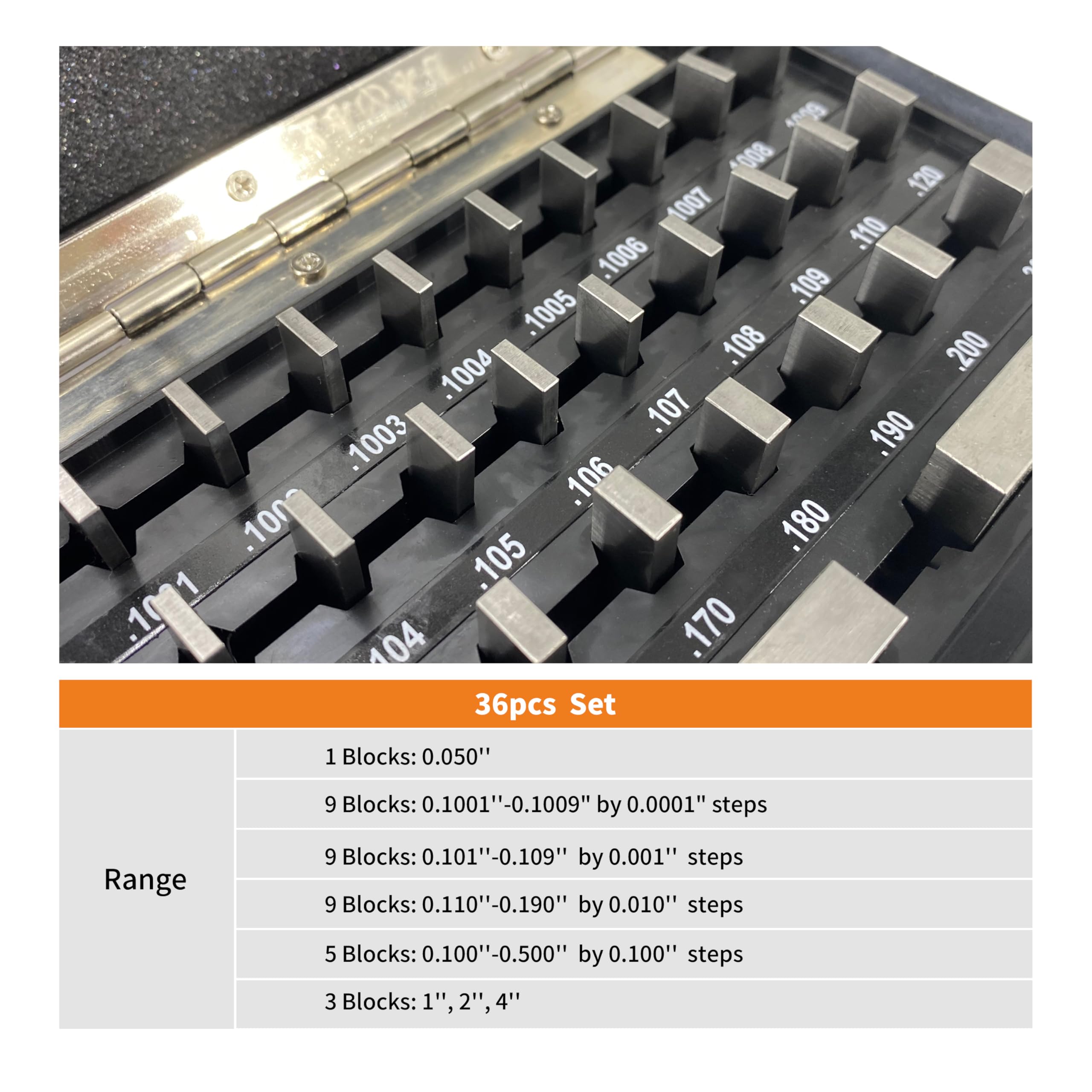 TEXALAN(R) Gauge Block Set Grade Economy Rectangular for Precision Calibration (36 PCS) — Amazon image 2