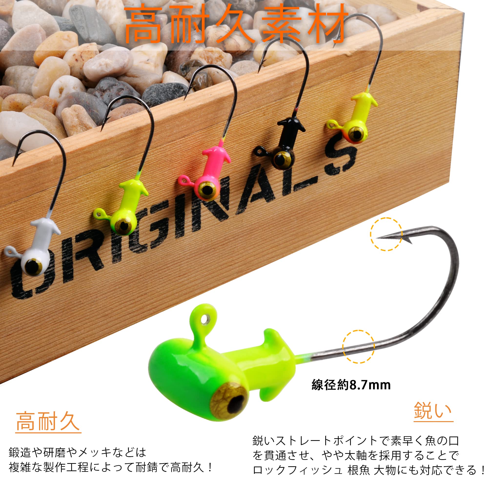 Amazon.co.jp: ジグヘッド ジグヘッド針 根魚 ロックフィッシュ