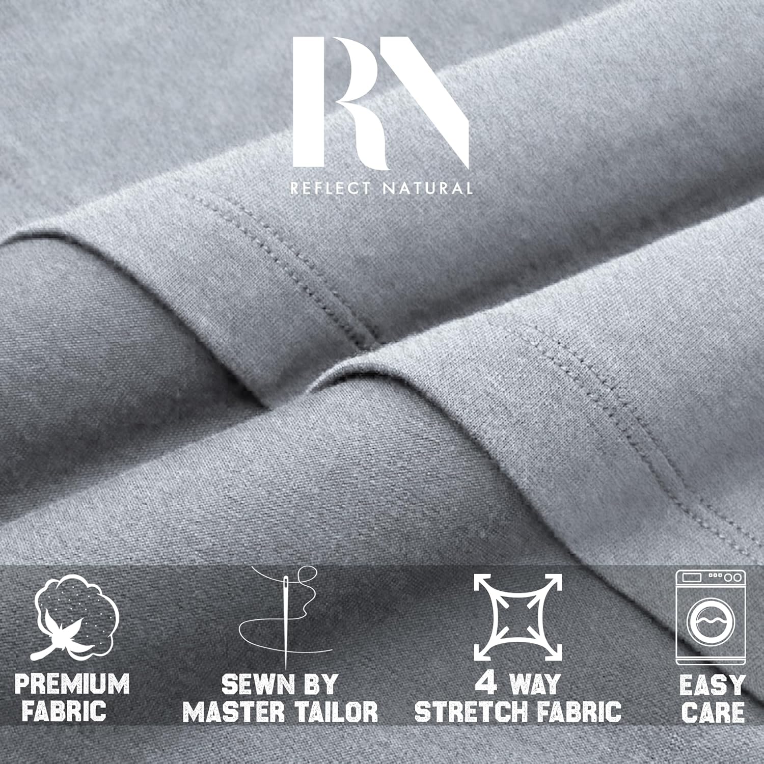 Reflect Natural Men's T-Shirt Soft Premium Cotton Tailored Fit Crew Neck Classic Short Sleeve Tee - Image 7