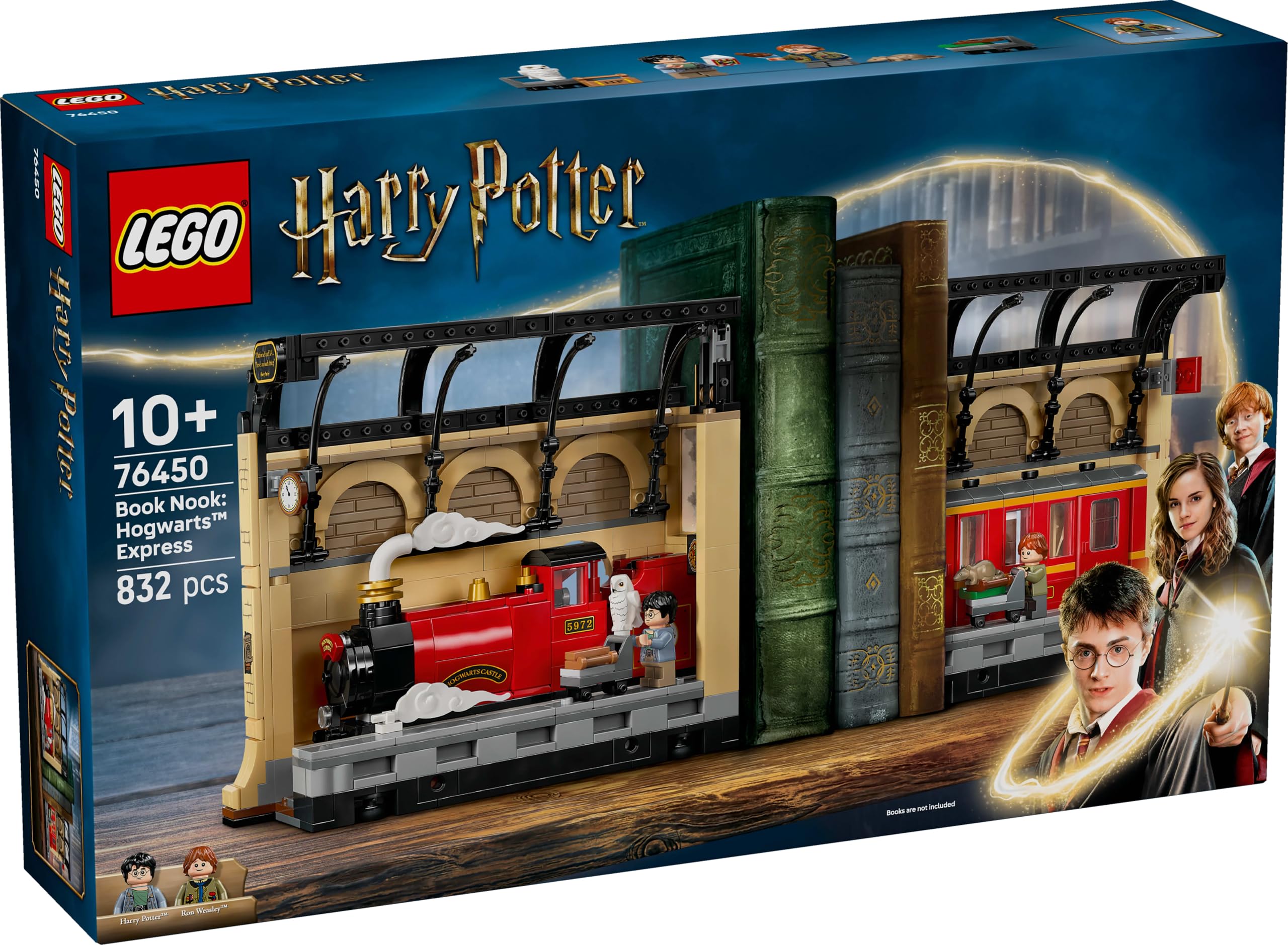 LEGO Harry Potter Book nook: Ekspres do Hogwartu 76450 | Podpórki do książek, zabawka dla 10-latka do ekspozycji, prezent dla fana Harry’ego Pottera, klocki dla dzieci, 832 elementy