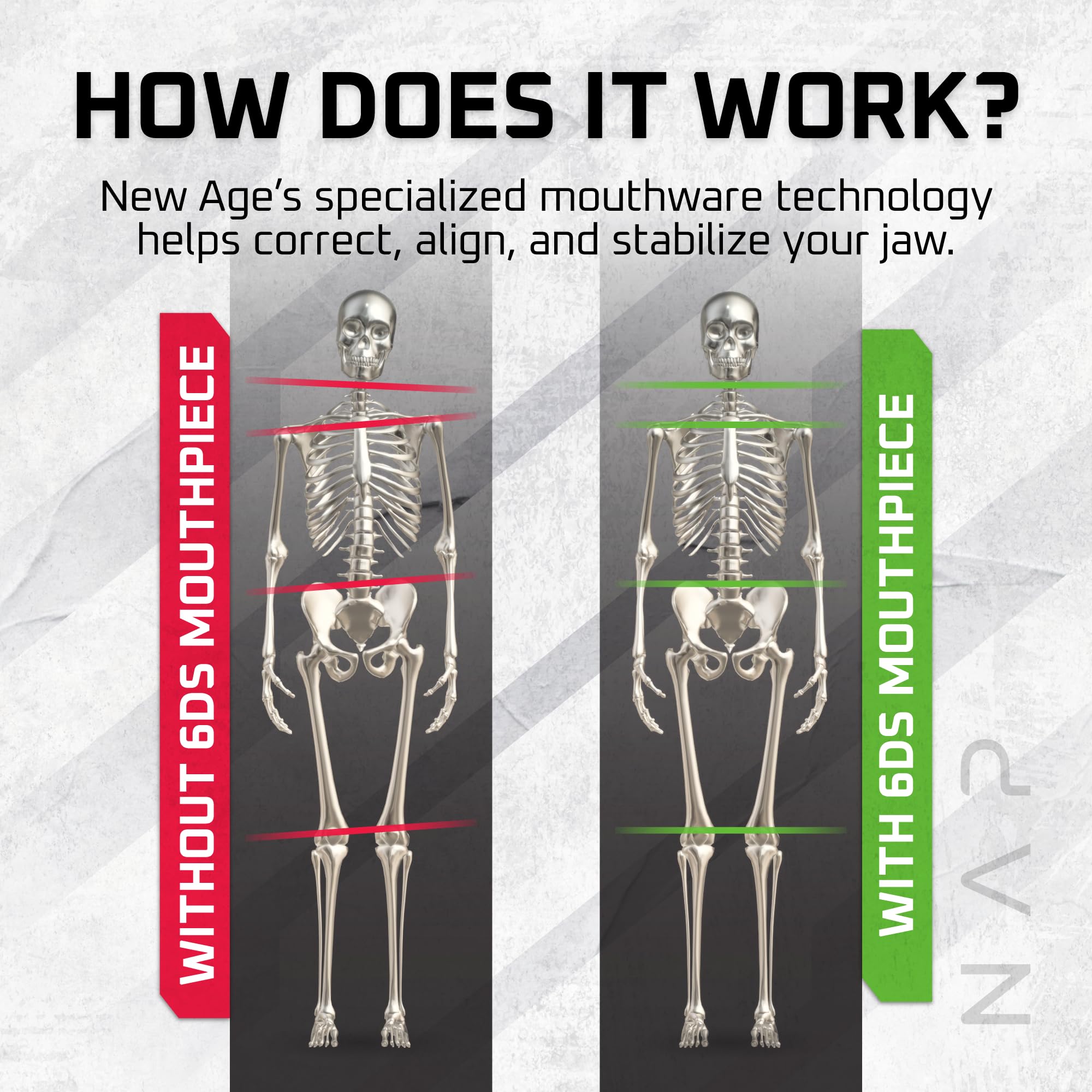New Age Performance Protector bucal deportivo, diseño de perfil bajo, mejora el rendimiento atlético, incluyendo fuerza, equilibrio y resistencia, estabiliza la mandíbula para deportes de contacto y