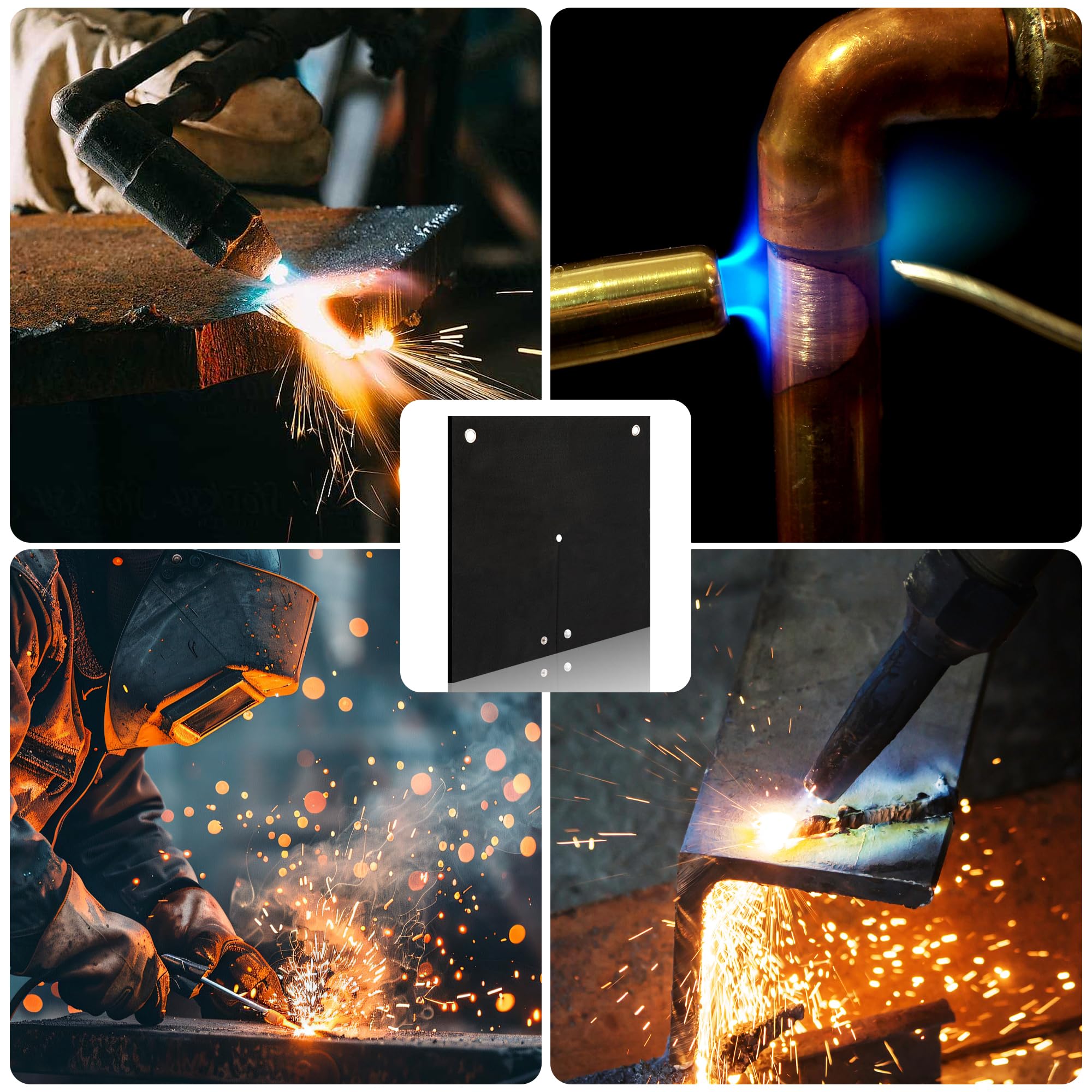 Fireproof Welding Blanket - 2 Pack, Heat Protection -7 Fireproof Welding Blanket - 2 Pack, Heat Protection -7