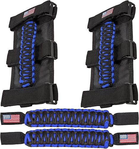 Asas de agarre de barra antivuelco+mango de agarre para reposacabezas para Jeep Wrangler YJ TJ JK JKU JL JLU Sport Sahara Freedom Rubicon Unlimited