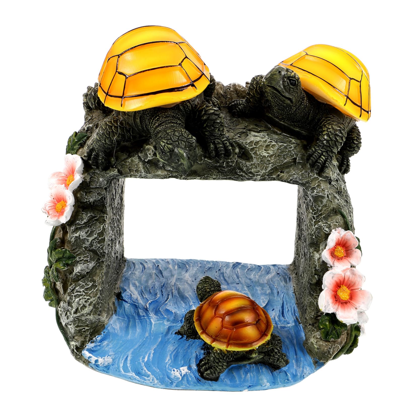 Toyvian Schildkröte Gartenfigur für Fallrohrverlängerung Kreative Skulptur Langlebigem Resin für Dekorative Regenableitung im Außenbereich für Gartenliebhaber
