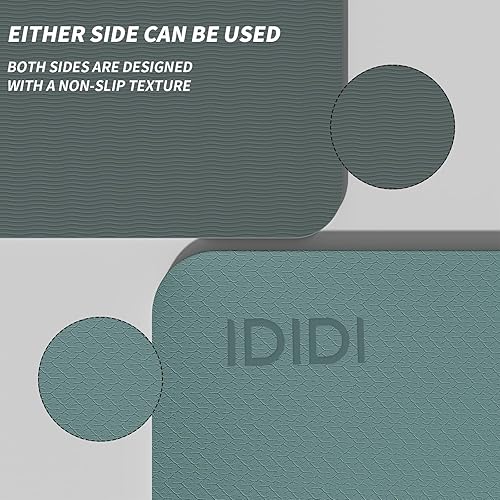 Miniatura 3 de Esterilla de yoga grande de 0.315 pulgadas (6 x 4 pies), extra larga y ancha, 72 x 48 x 0.32 pulgadas, tapete de fitness POE antideslizante,