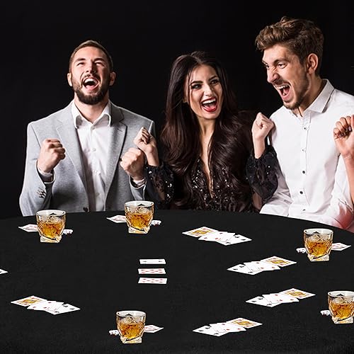 Miniatura 6 de Mantel elástico ajustable para juego de mesa de cartas de fieltro, se adapta a forma oblonga de 48 x 68 pulgadas