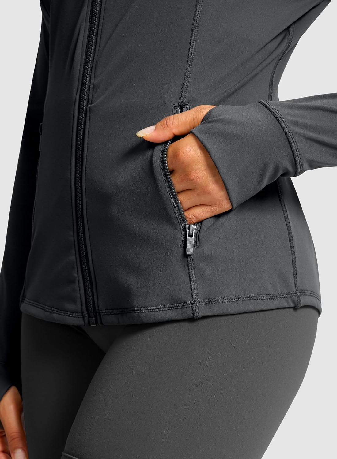 G Gradual Workout Jackets for Woman Hip-Length Slim Fit Zip Up 4 Pockets Athletic Jacket Spring Gym Running Clothes - Image 4