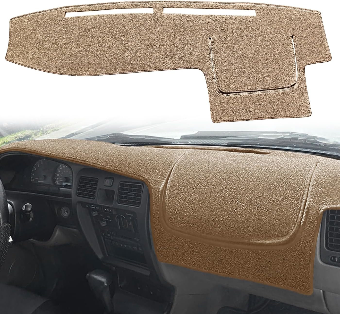 Dashboard Cover Dash Cover Mat Pad Carpet Custom Fit for Toyota 4Runner 1996 1997 1998 1999 2001 2002(Beige) J84