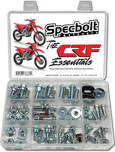 Specbolt CRF Essentials Track & Trail Bolt Kit se adapta a todos los Honda CRF150R CRF250R CRF450R Kick Start asiento subchasis guardabarros,