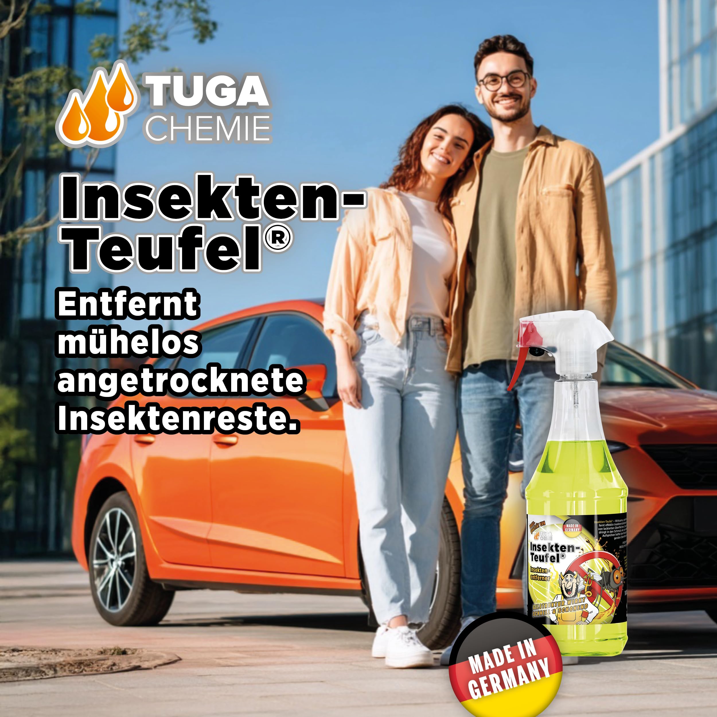 TUGA Chemie Insekten-Teufel Insektenentferner 5 L Kanister Made in Germany | Kraftvoller Insektenreiniger für Auto, Lack, Glas & Kunststoff, Schonende Formel