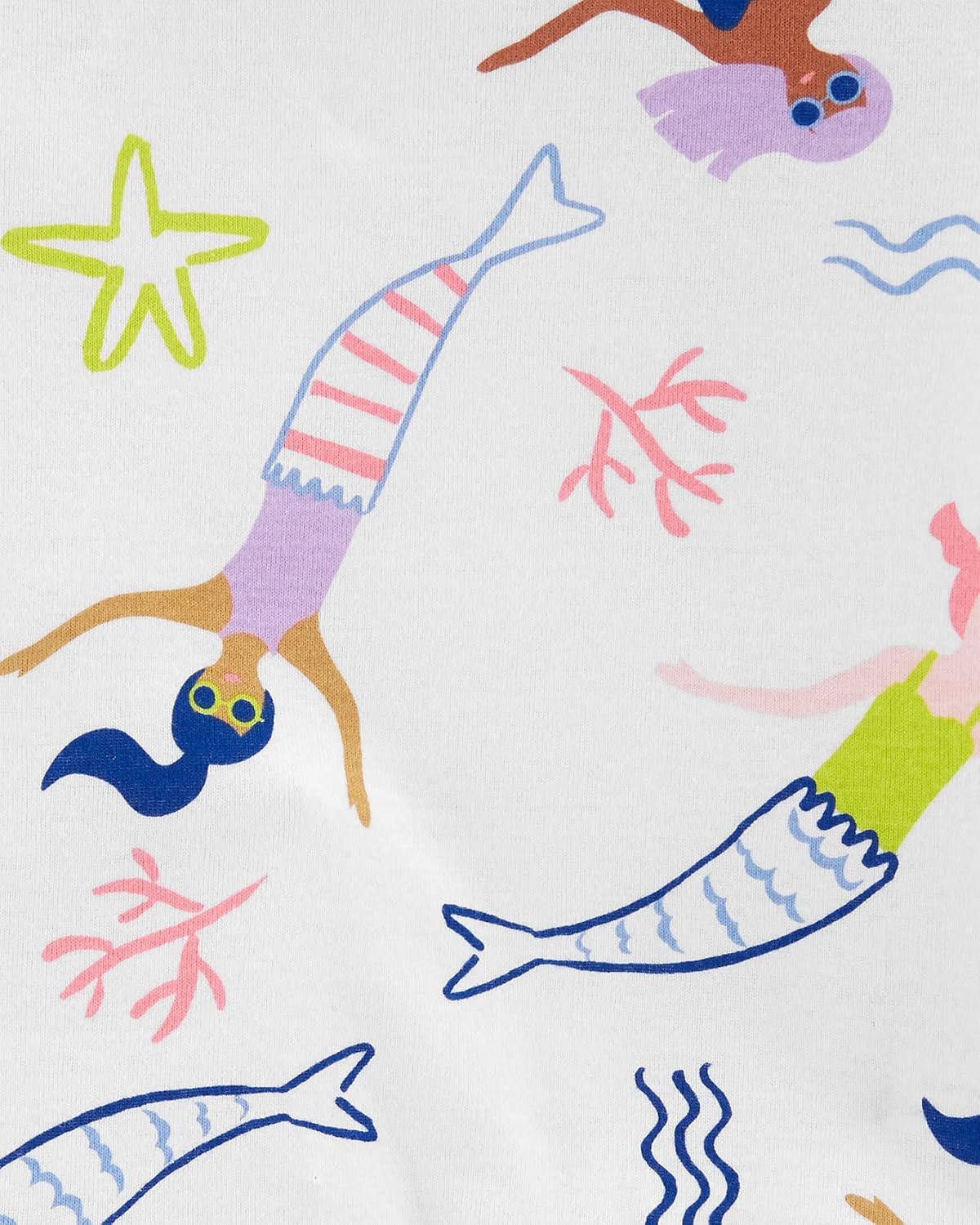 Carter's Toddler Girls 4pc Cotton Snug Pajamas PJs Set (Mermaid Purple, 3T) - Image 3