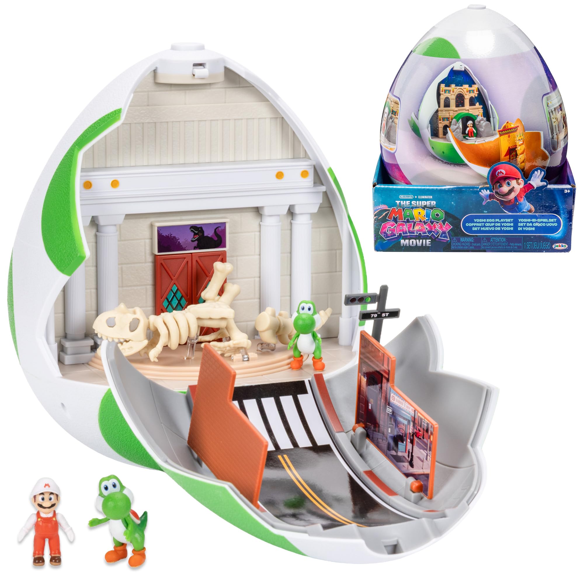 The Super Mario Galaxy Movie Yoshi Egg Playset with 4cm Mini Figures