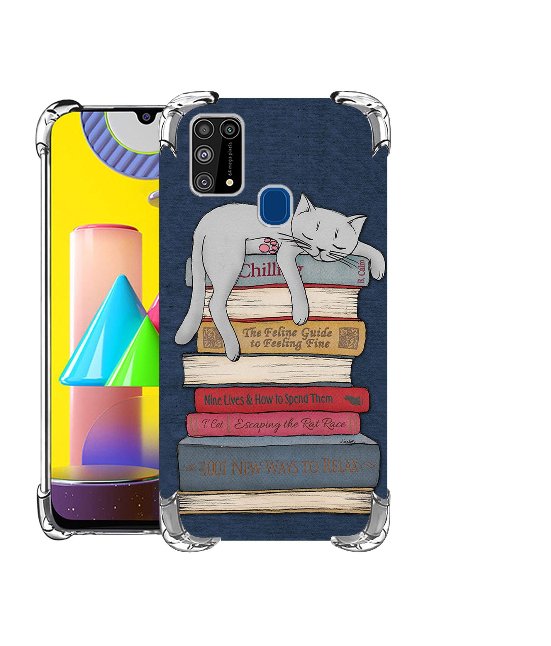 Casotec Cat Sleeping On The Books Design Printed Hybrid Soft Silicon TPU Back Case Cover for Samsung Galaxy M31 (B0859V4P3P) Amazon Price History, Amazon Price Tracker