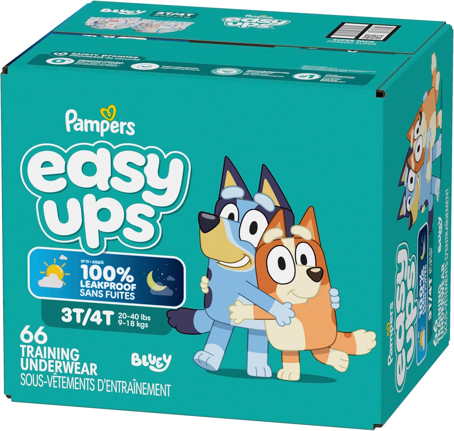 Pampers Training Pants - Easy Ups Boys & Girls Bluey - Size 3T-4T, 66 Count, Children's Potty Underwear (Packaging May Vary) - Image 16
