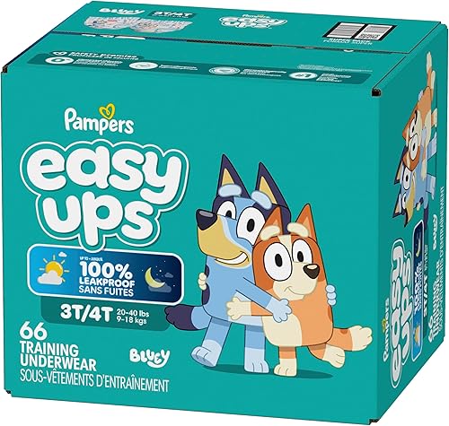Miniatura 16 de Pantalones de Entrenamiento Pampers - Easy Ups para Niños y Niñas Bluey - Talla 3T-4T, 66 Unidades, Ropa Interior para Niños para el Baño