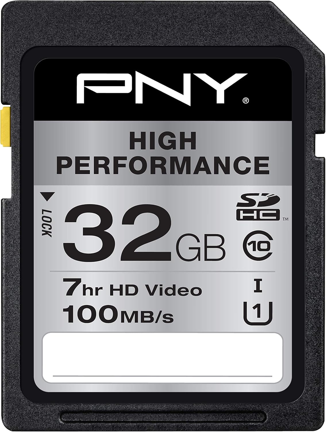 PNY 32GB High Performance Class 10 U1 SDHC Flash Memory