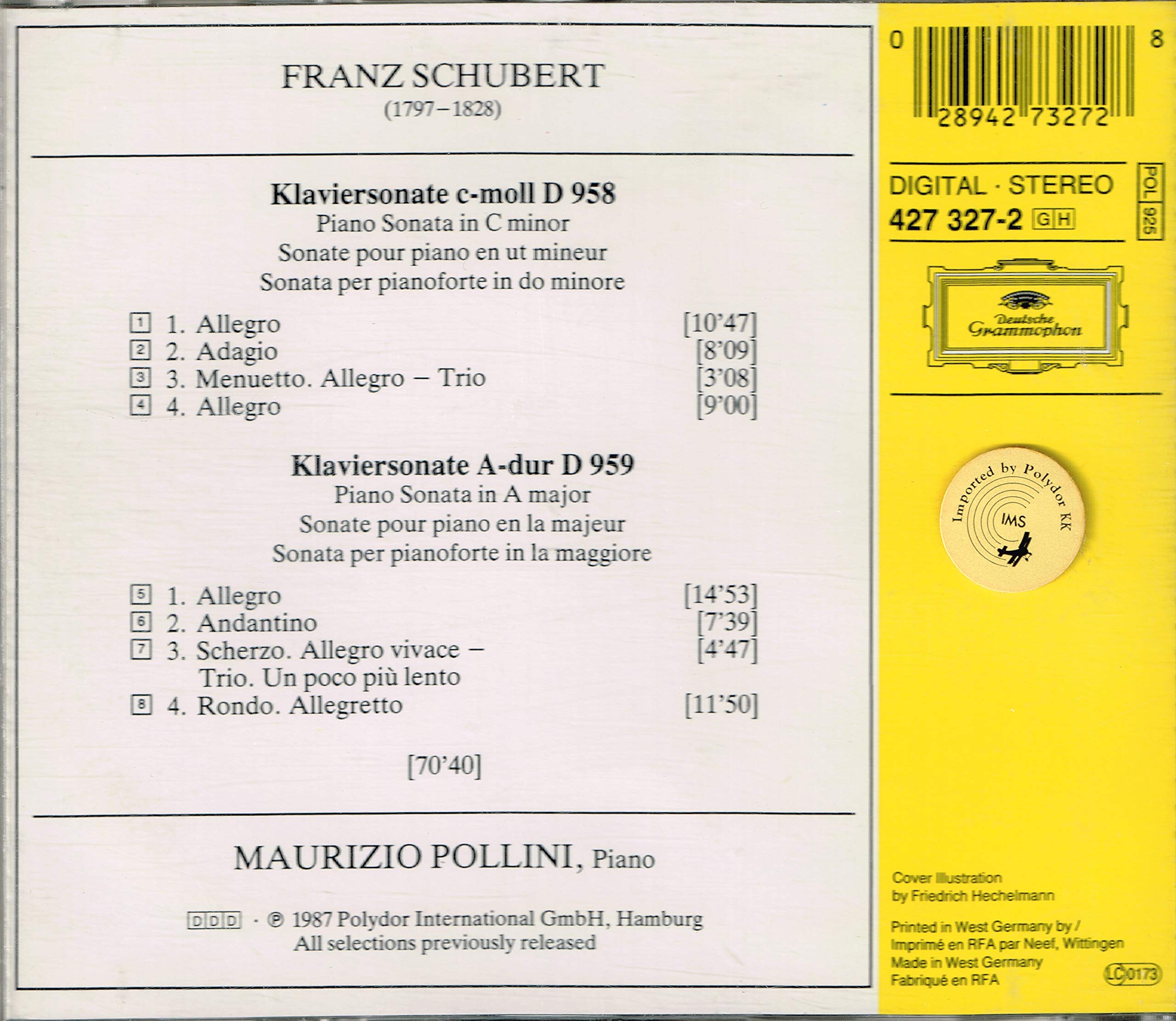 Sonatas D958 & 959 [Audio CD] Schubert