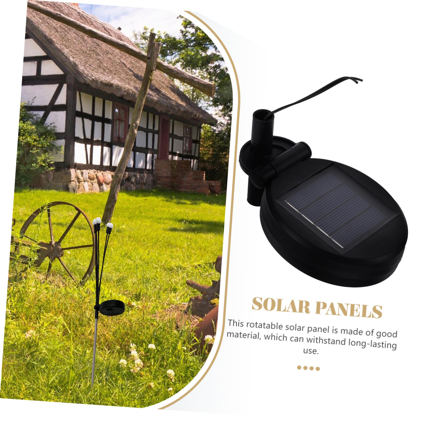 2 Stück Solarpanel Zubehör Solarladegerät aus Edelstahl und Abs Drehbares Ersatzteil für Solarleuchten im Außenbereich für Selbstgemacht und Gartenbeleuchtung
