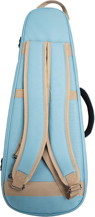 KIWAYA KLC-Sop/SB Soprano Size Ukulele Light Case (Long Neck Compatible, Durable, Lightweight, Storage Shoulder Included) Sky Blue