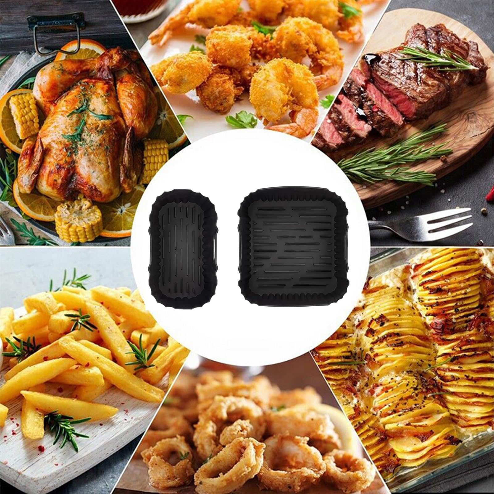 23-teiliges Airfryer Zubehör Set Für Philips - Silikonformen & Grillrost Für Dual Basket