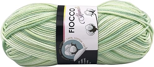 fiocco di cotone sfumato multicolore 50g per uncinetto e amigurumi (sfumato verde chiaro - 9660)