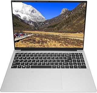 Laptop de 16 Polegadas, Chip de 10 Nm para Laptops de Alto Desempenho Com CPU Intel N5105, Laptop Ultrafino Portátil, Computador Com Teclado Retroiluminado e Bateria de Longa (12+1TB Plugue dos EUA)