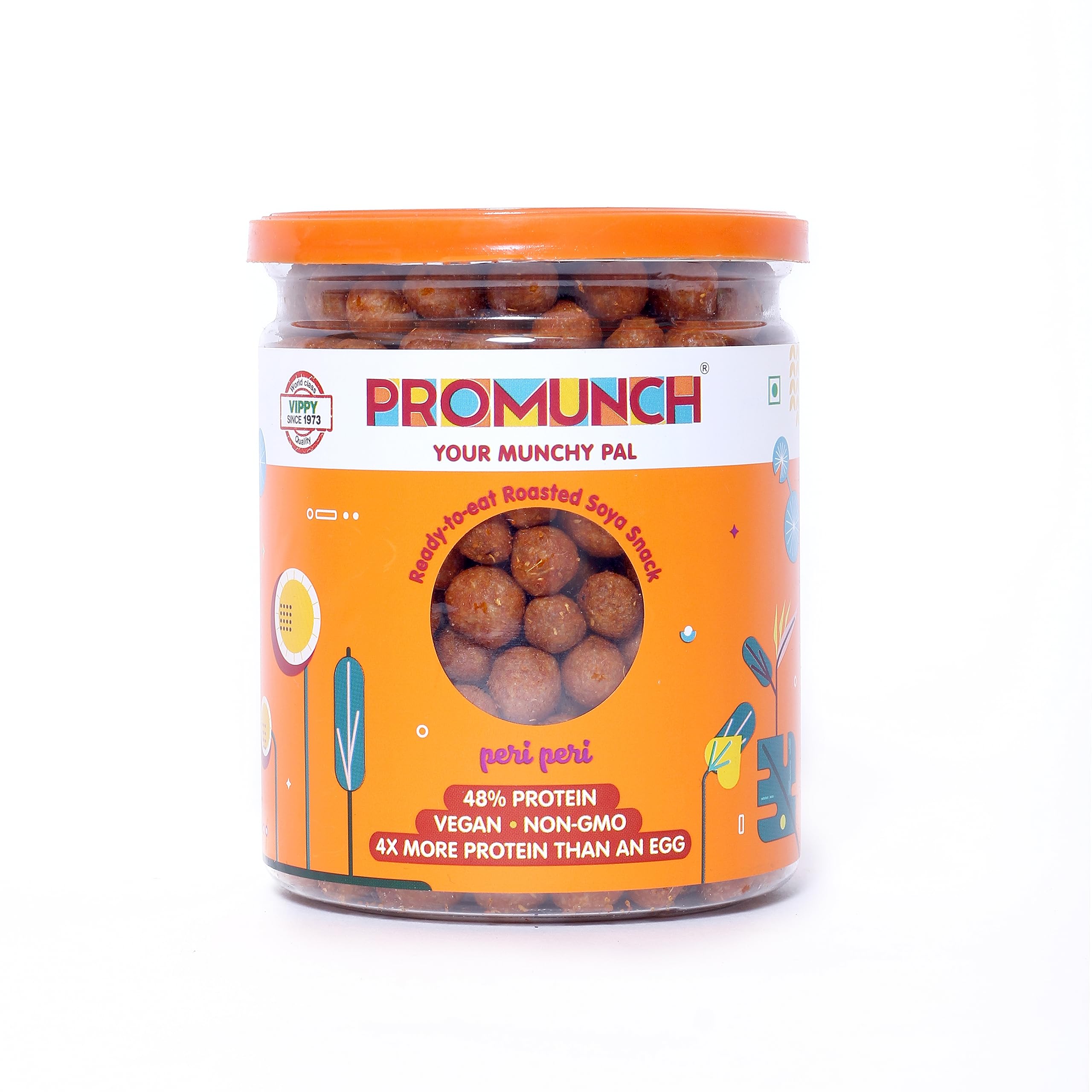 PROMUNCH Roasted Soya Snack | Vegan | High-Protein | Healthy | Gluten-Free | Pack of 1, Flavour: Peri Peri, 150 g (B09GW83C95) Amazon Price History, Amazon Price Tracker