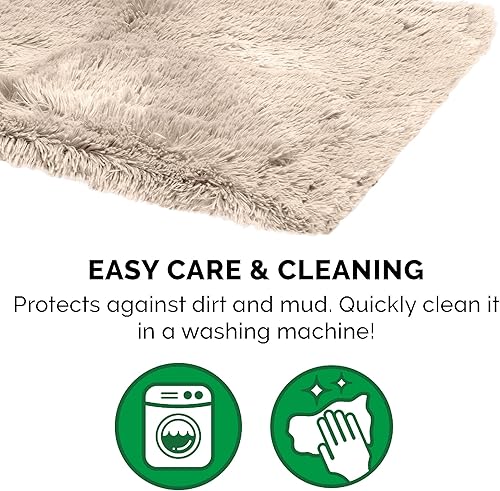 Miniatura 9 de Furhaven - Manta para perros y gatos, felpa larga y terciopelo calmante, lavable, color gris niebla, tamaño grande.