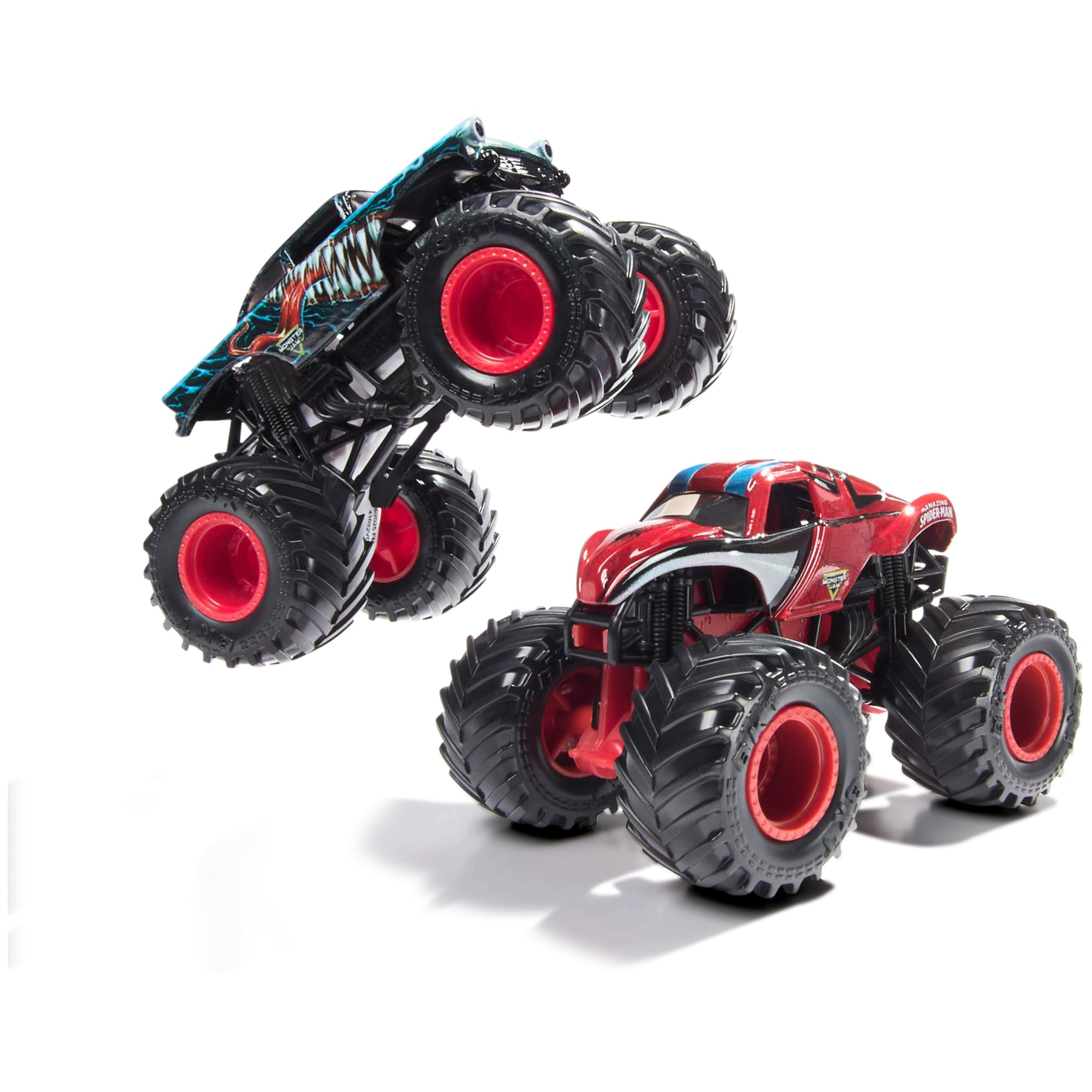 Monster Jam Marvel Venom vs The Amazing Spider-Man 1:64 Scale 2-Pack