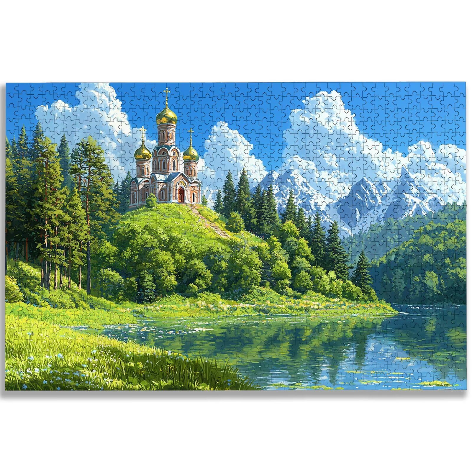 Puzzle 3000 Pezzi per Adulti, Puzzle Paesaggio3000 Pezzi Arte per Adulti e Ragazzi, Misura: 122x80 cm, Puzzles Castello in Legno Impegnativi, Puzzles per Idea Regalo Donna, Decorazioni Casa, -1870