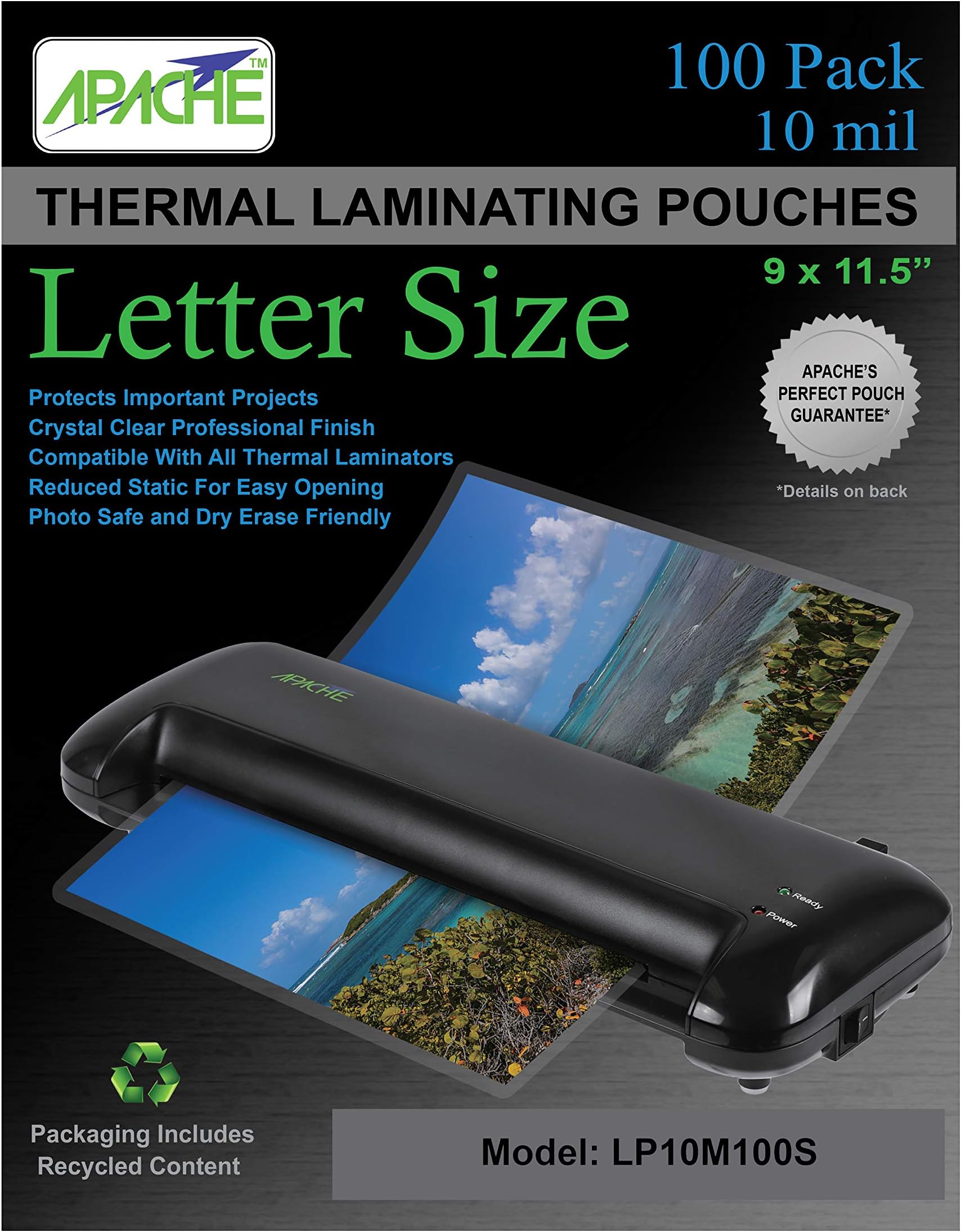 10 Mil Legal Laminating Pouches 9 x 141/2 Laminator Sleeves Qty 50 Paper