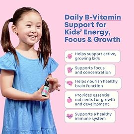 JoySpring Burst B12 Drops - Vitamin B Complex for Kids with Methyl B12 Supplement to Support Healthy Growth & Development, Vegan Liquid B12 Drops, Ages 3-16+ | 2 fl oz (60 Servings)
