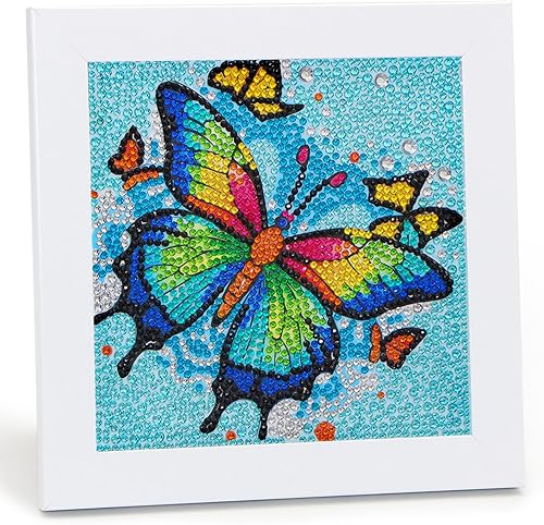 Libfx Kits de arte de diamantes para niños con marco de arte de diamantes para niñas, niños, principiantes, artes y manualidades de 8 a 12 años,
