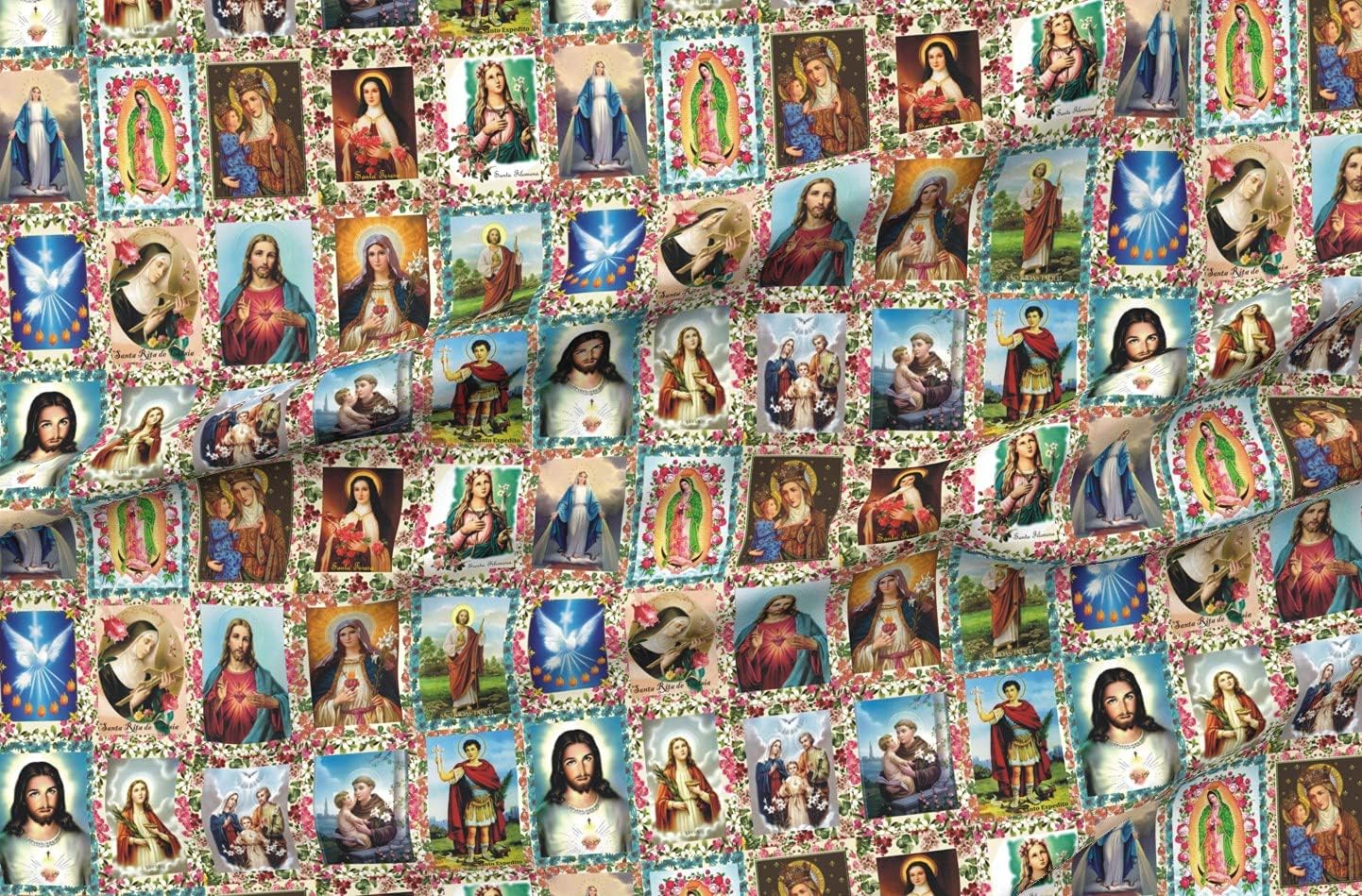 Spoonflower Fabric Religious Religion Devout Saints