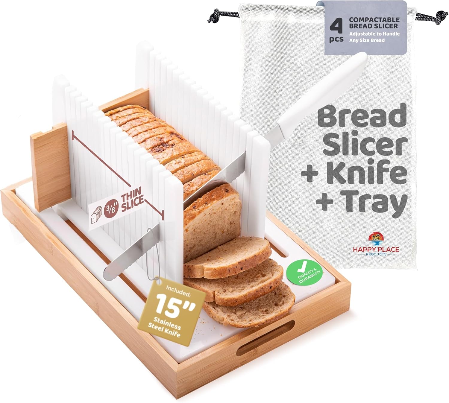 Bread Slicer for Homemade Bread 2 SIZE 2 THICKNESS With
