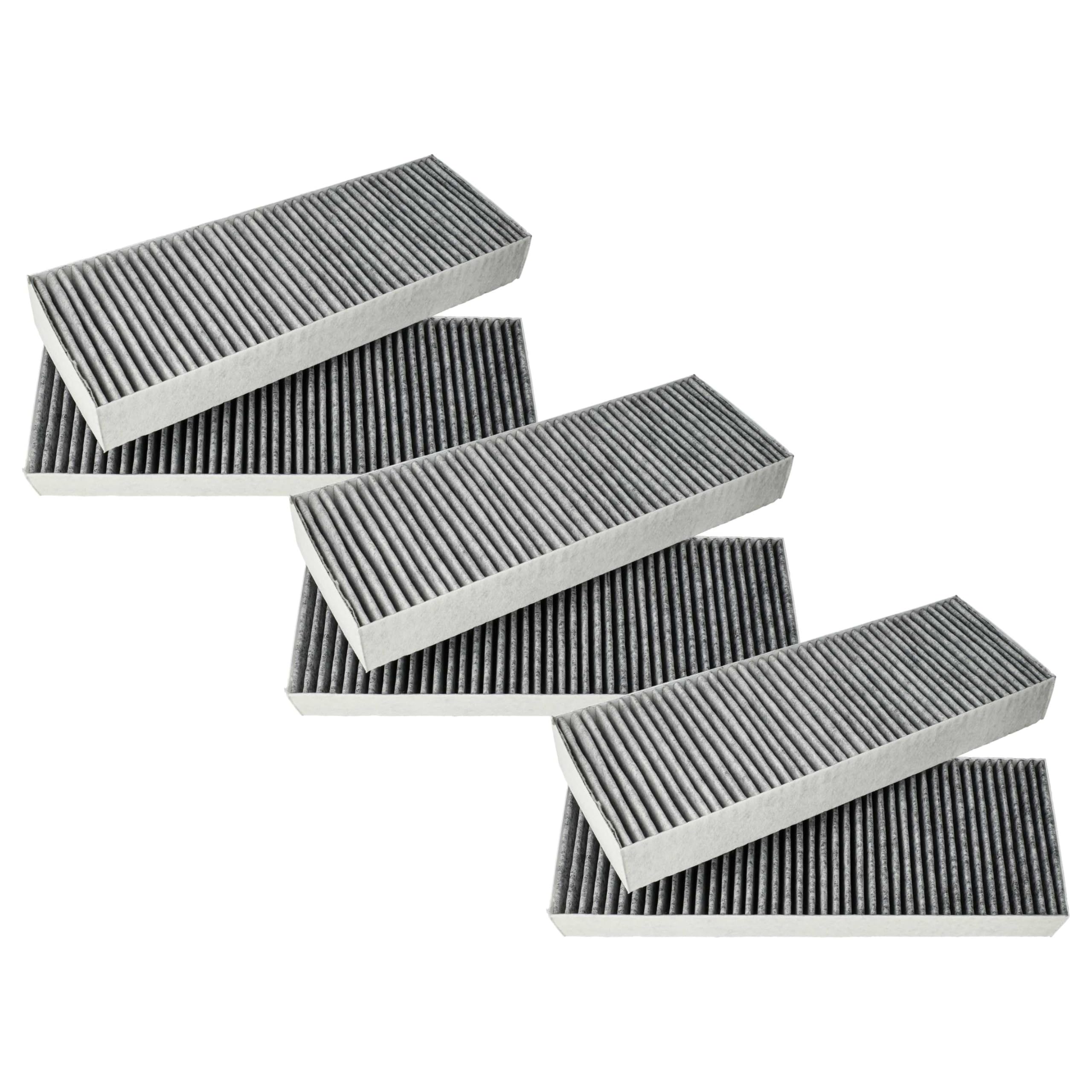 vhbw 6 x filtr z węglem aktywnym zastępuje Bora BAKFS-002, BAKF-001, BAKFS do okapów kuchennych - 34 x 12,2 x 4,25 cm