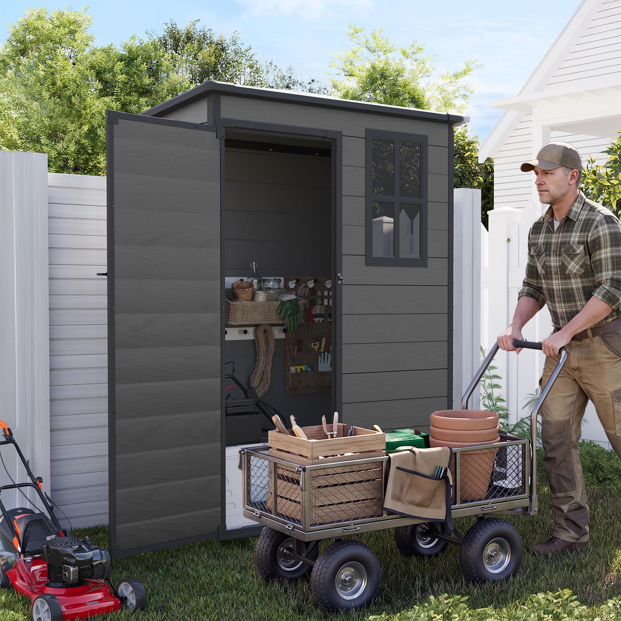 UDPATIO Outdoor Storage Shed 5x3 FT