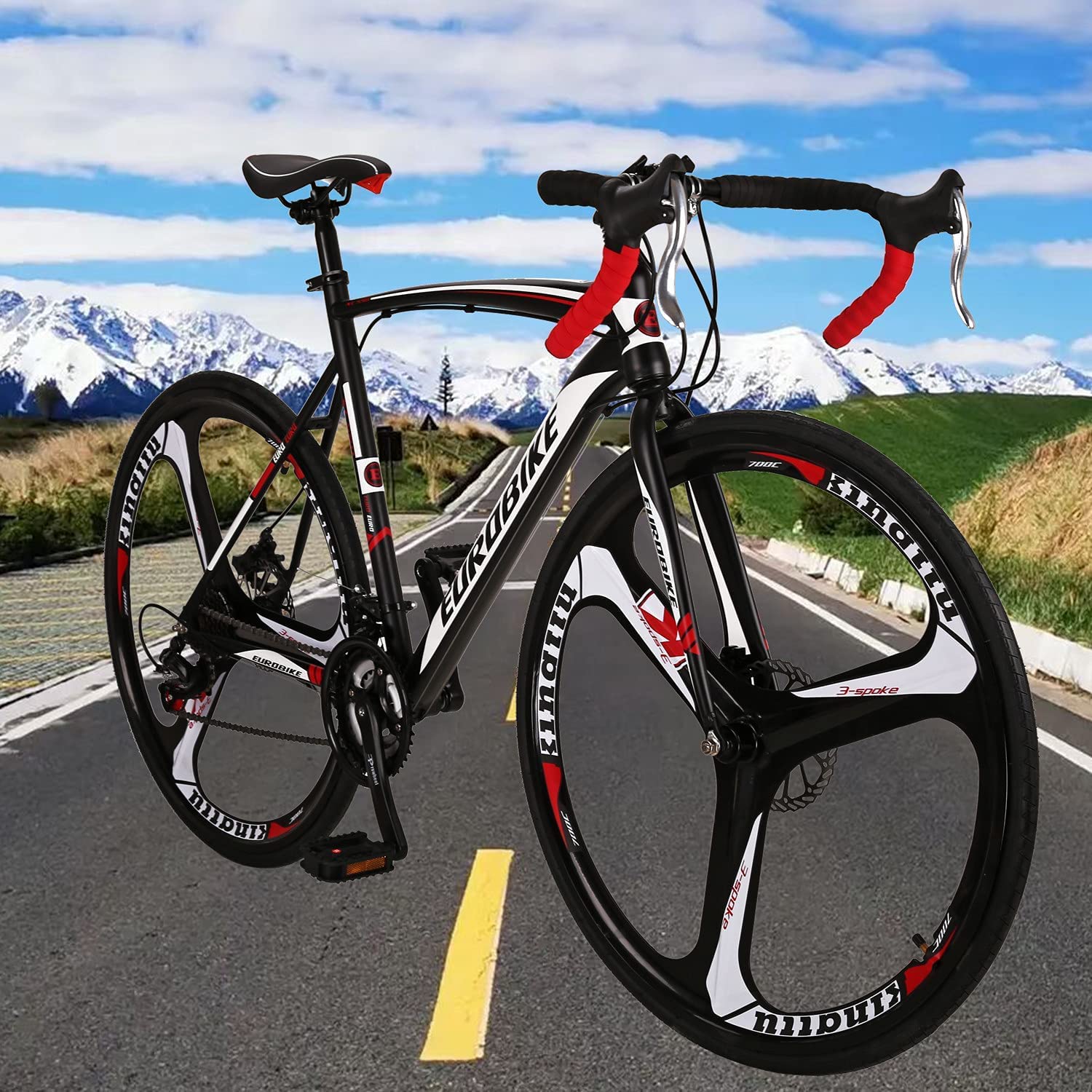 steel frame disc brake road bike