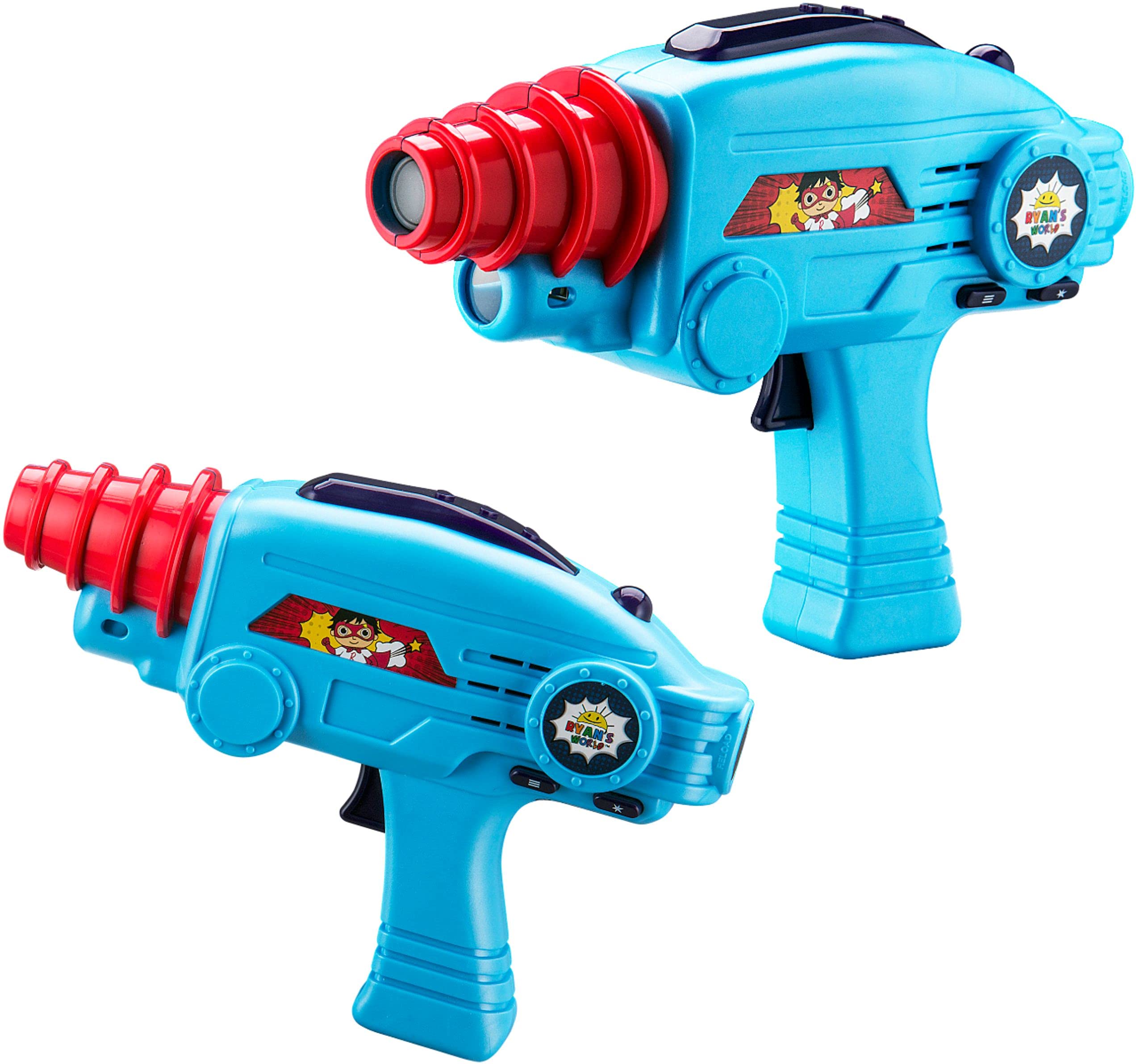 eKids Ryans World Laser Tag for Kids, Toy Gun Blasters Lights Up and Vibrates, Infrared Laser Battle Games Gift, Indoor Outdoor Toys for Kids Boys Girls Ages 3+, 2 Pack Set, Add Multiple Sets of 4